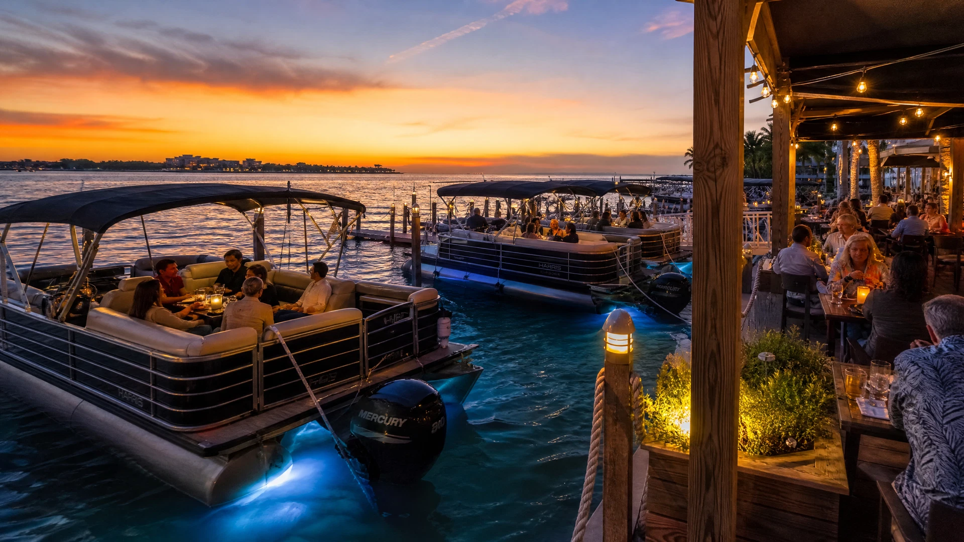 Restaurant Dock at Sunset